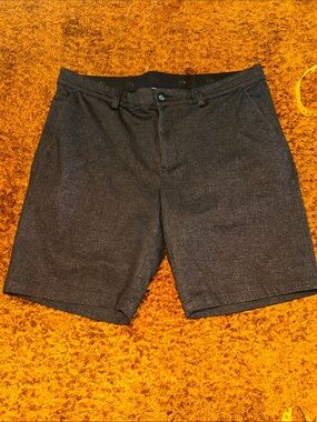 Men's Dark Charcoal Flat Front Shorts - Unbranded